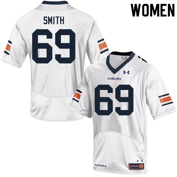 Auburn Tigers Women's Colby Smith #69 White Under Armour Stitched College 2021 NCAA Authentic Football Jersey ICJ0574EX